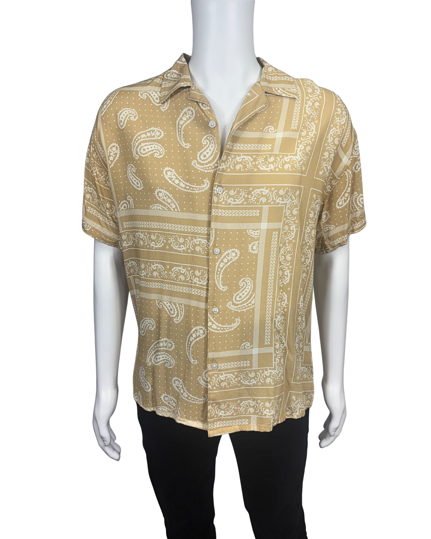 Short Sleeve Paisley Bandana Shirt