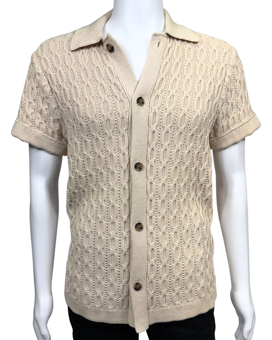 Ivory Garrett Knitted Shirt