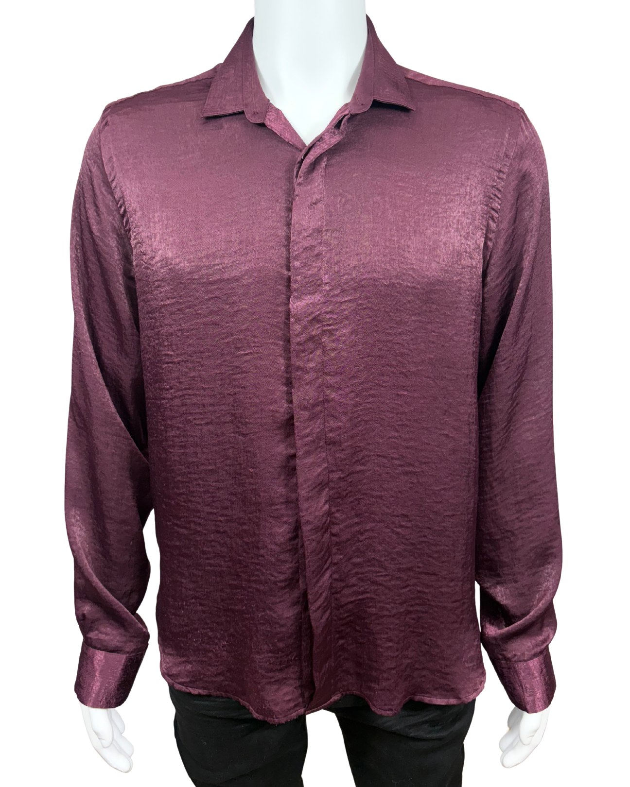 Satin Button Down Shirt