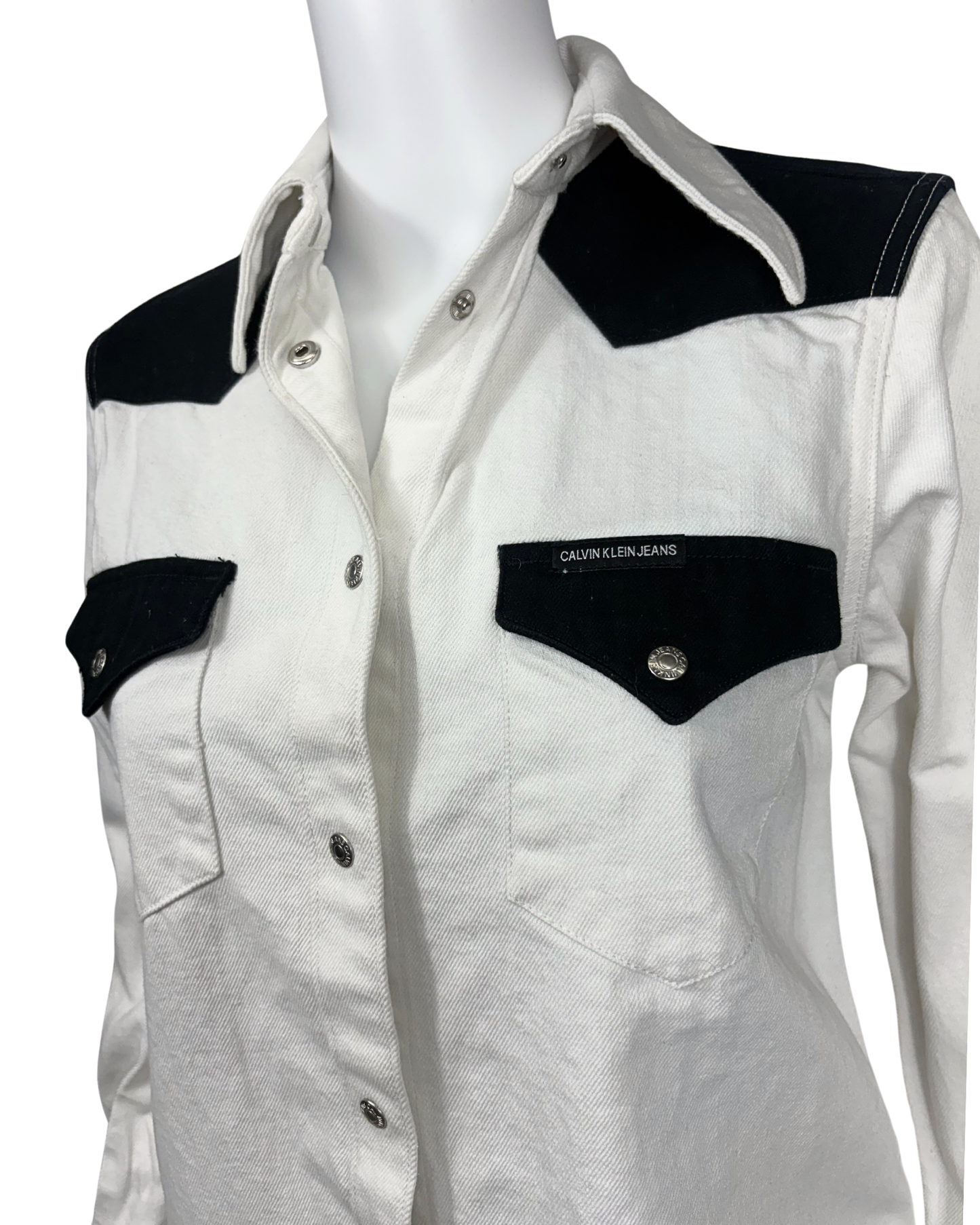 Black & White Western Denim Shirt