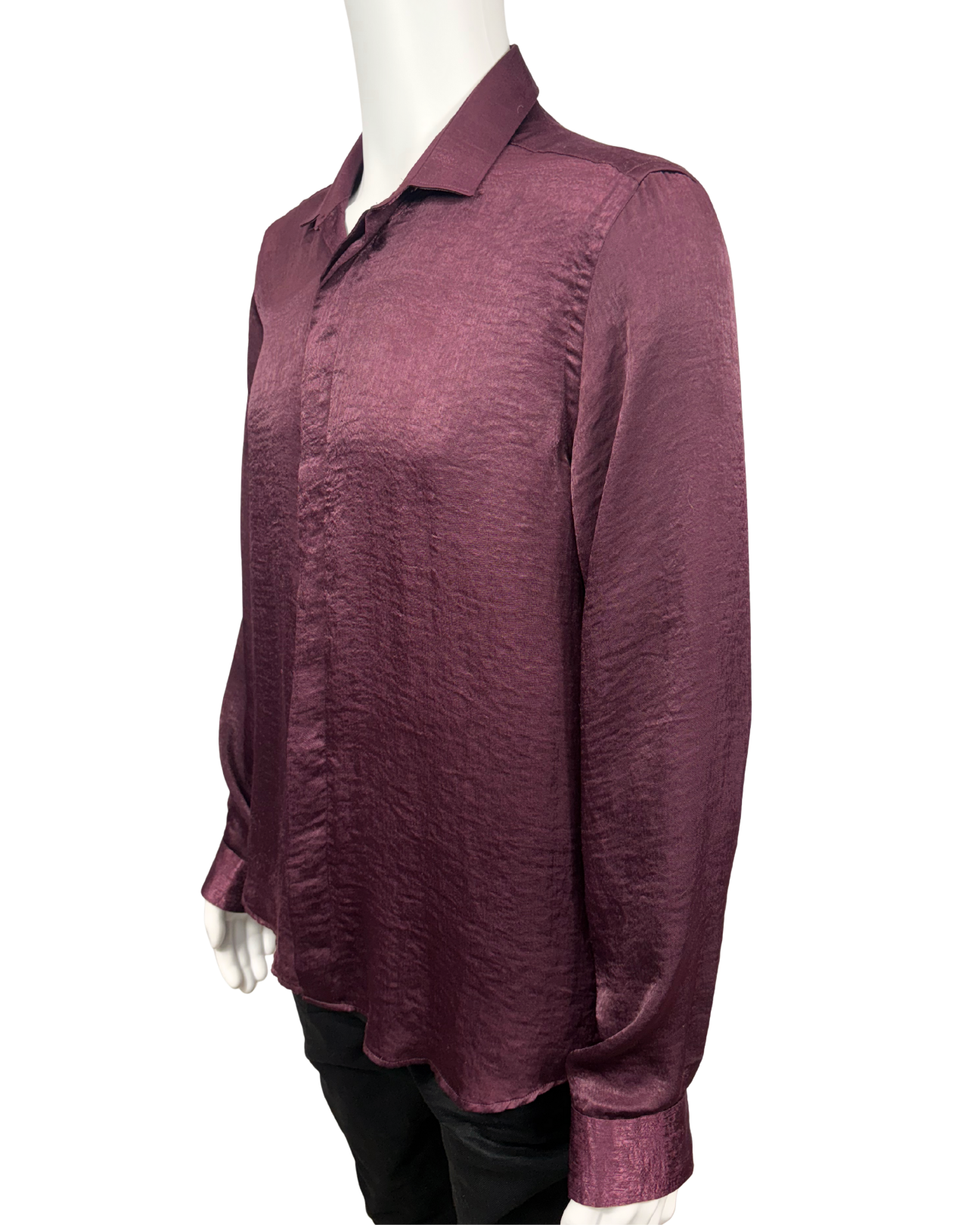 Satin Button Down Shirt