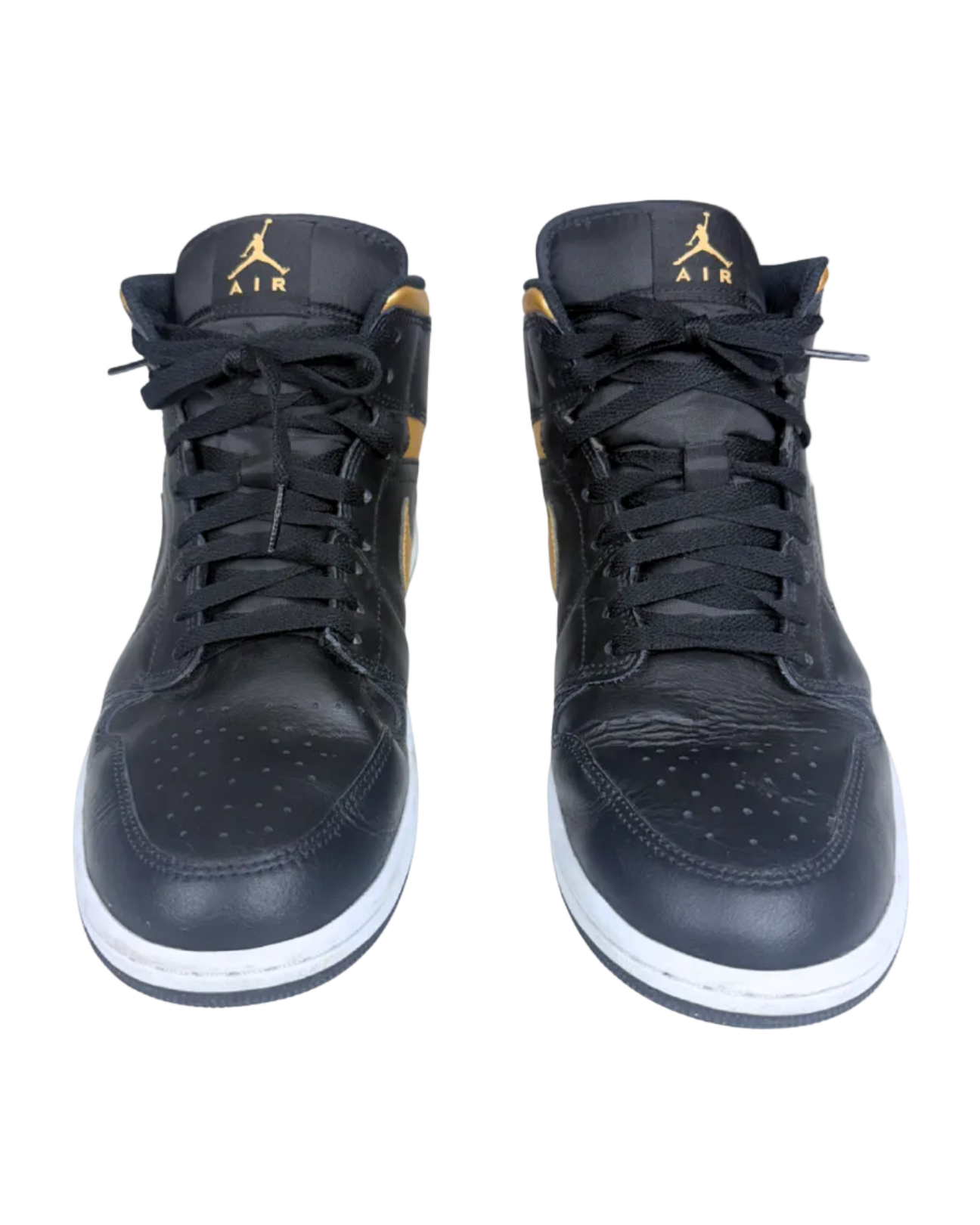 Black & Gold Air Jordan's