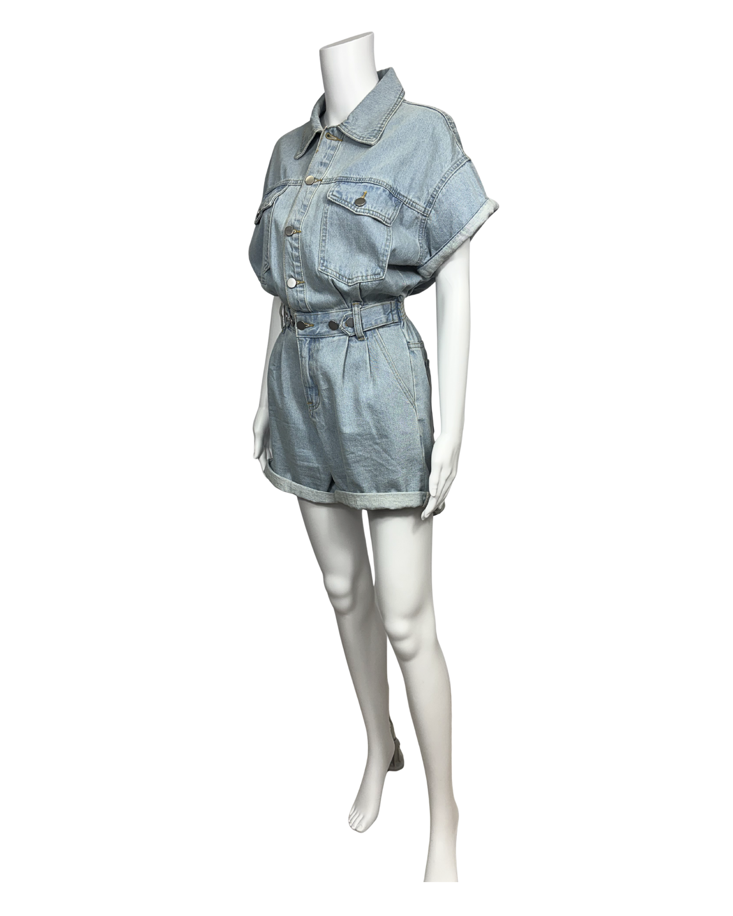 Light Wash Denim Romper