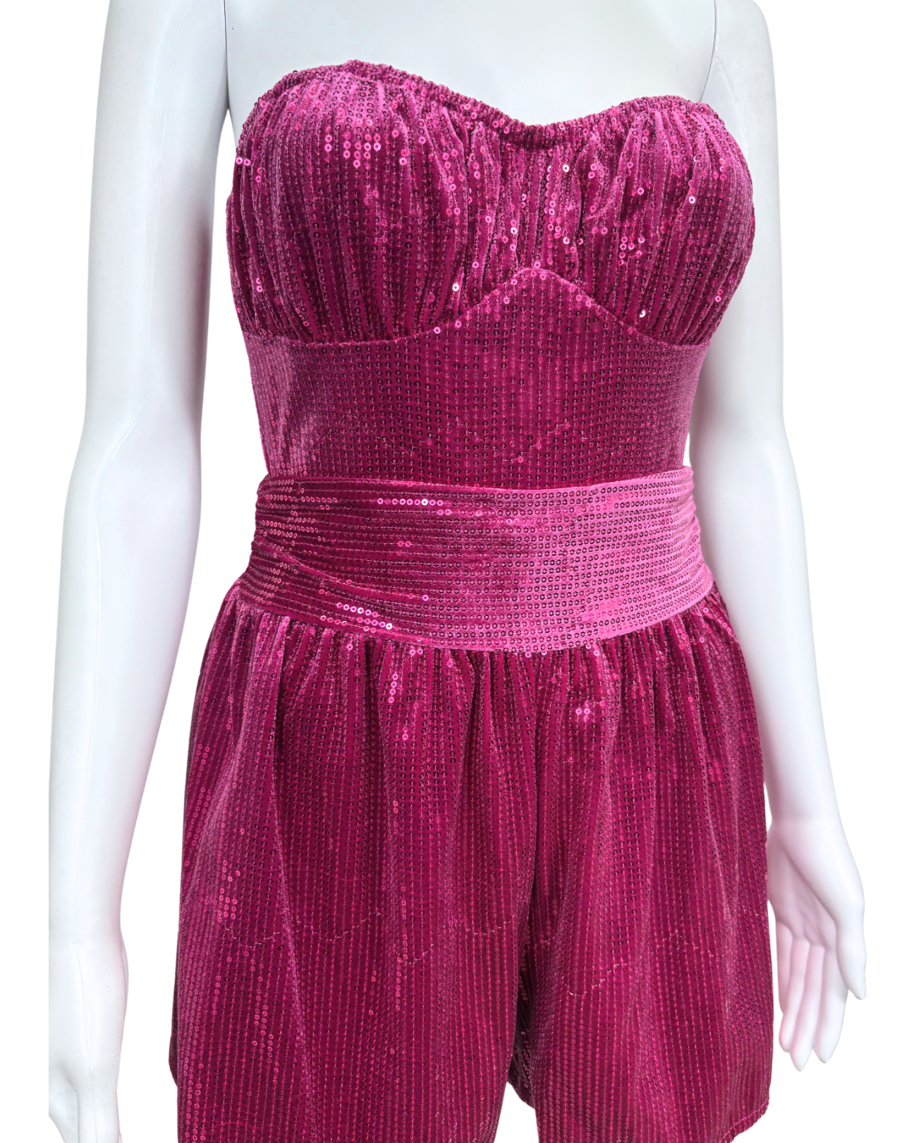 Pink Sequin Romper