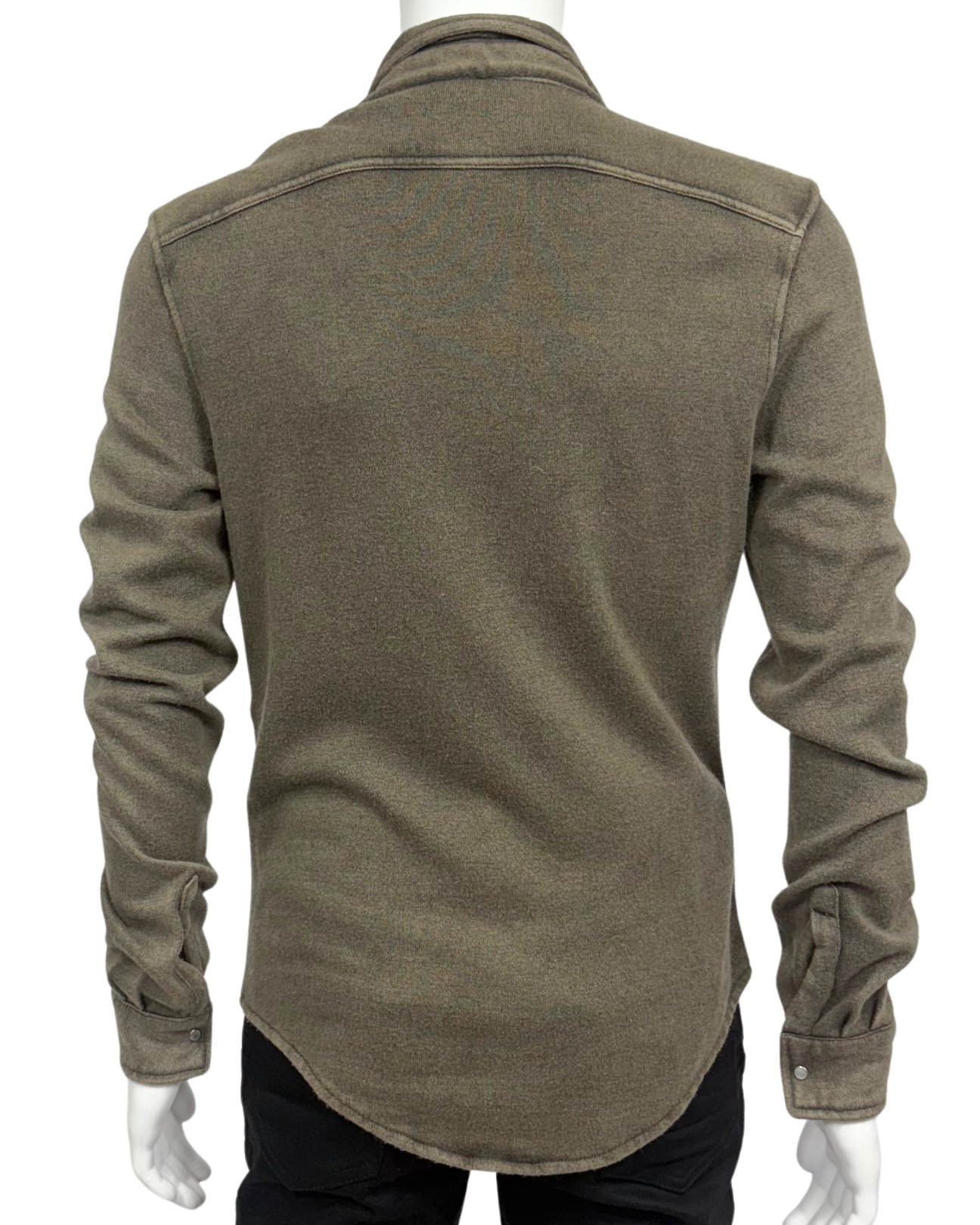 Cashmere Blend Long Sleeve Snap Shirt