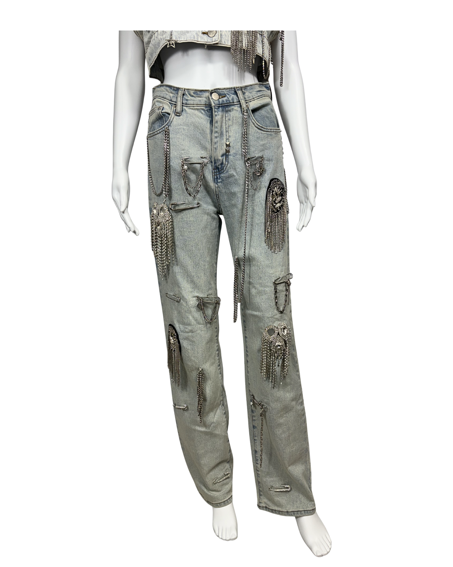 Houdini Embellished Denim Set