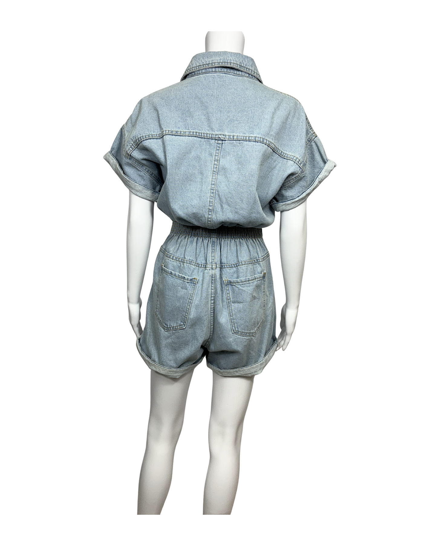 Light Wash Denim Romper