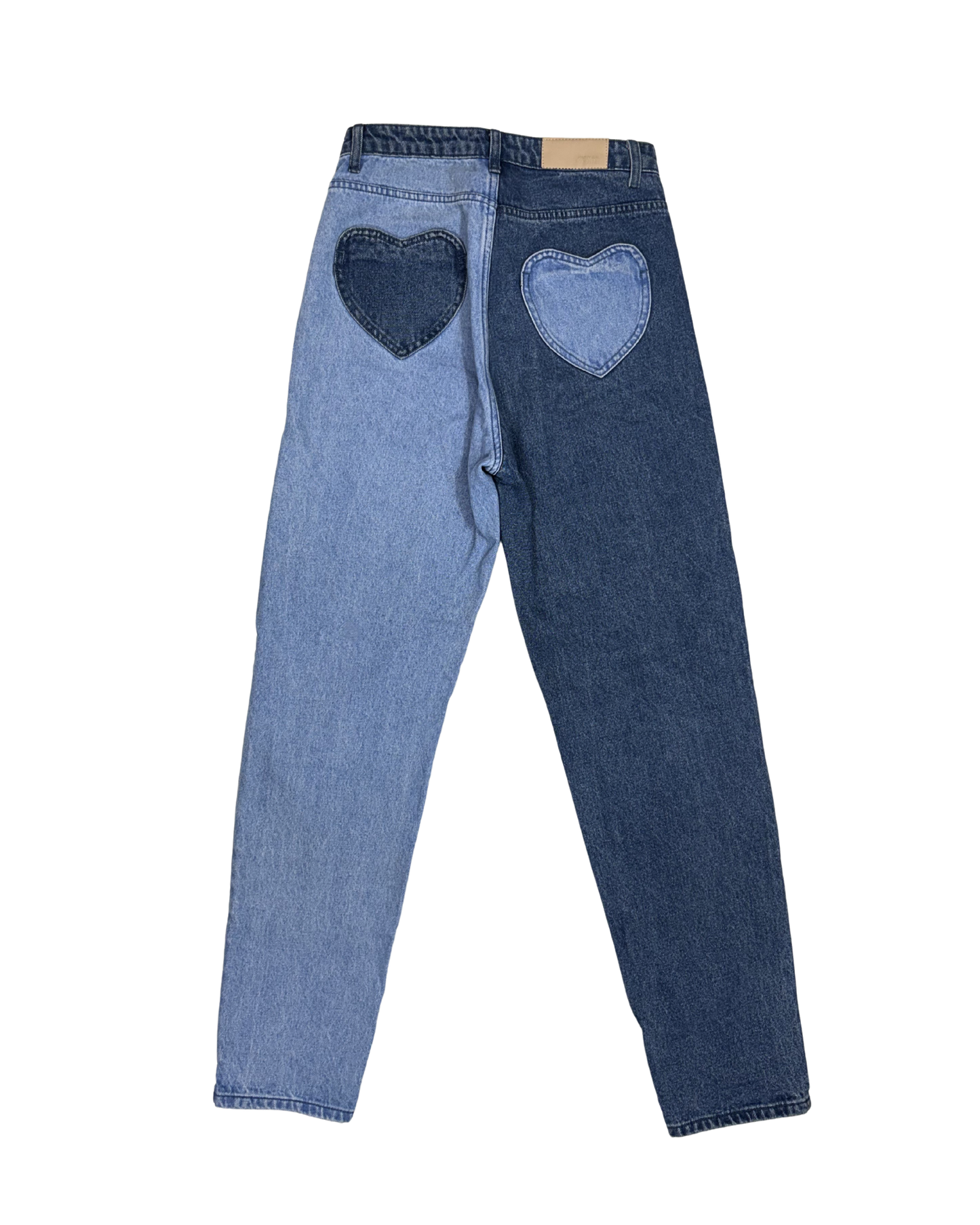 Two Tone Heart Pocket Jeans