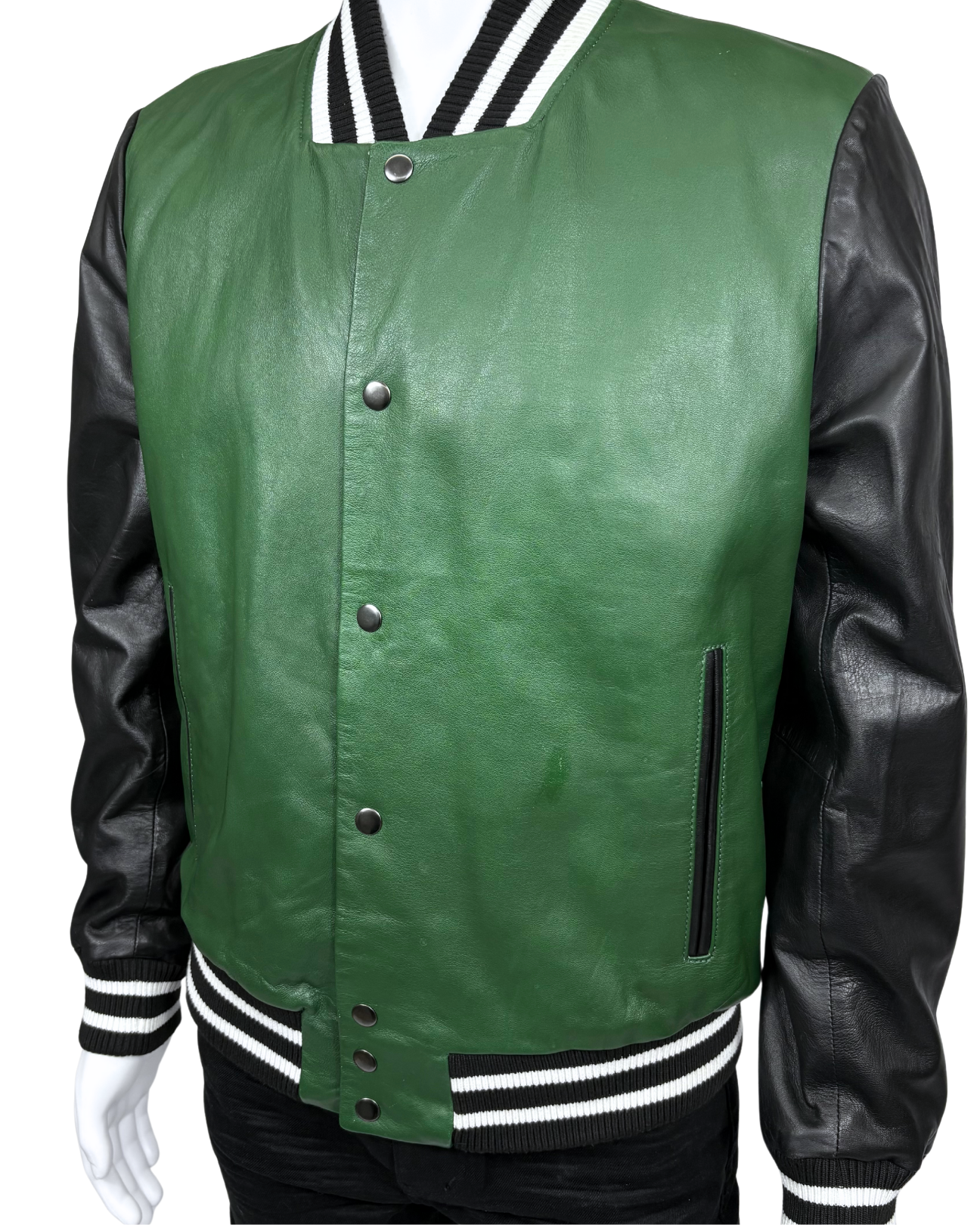 Westbay Varsity Leather Bomber Jacket