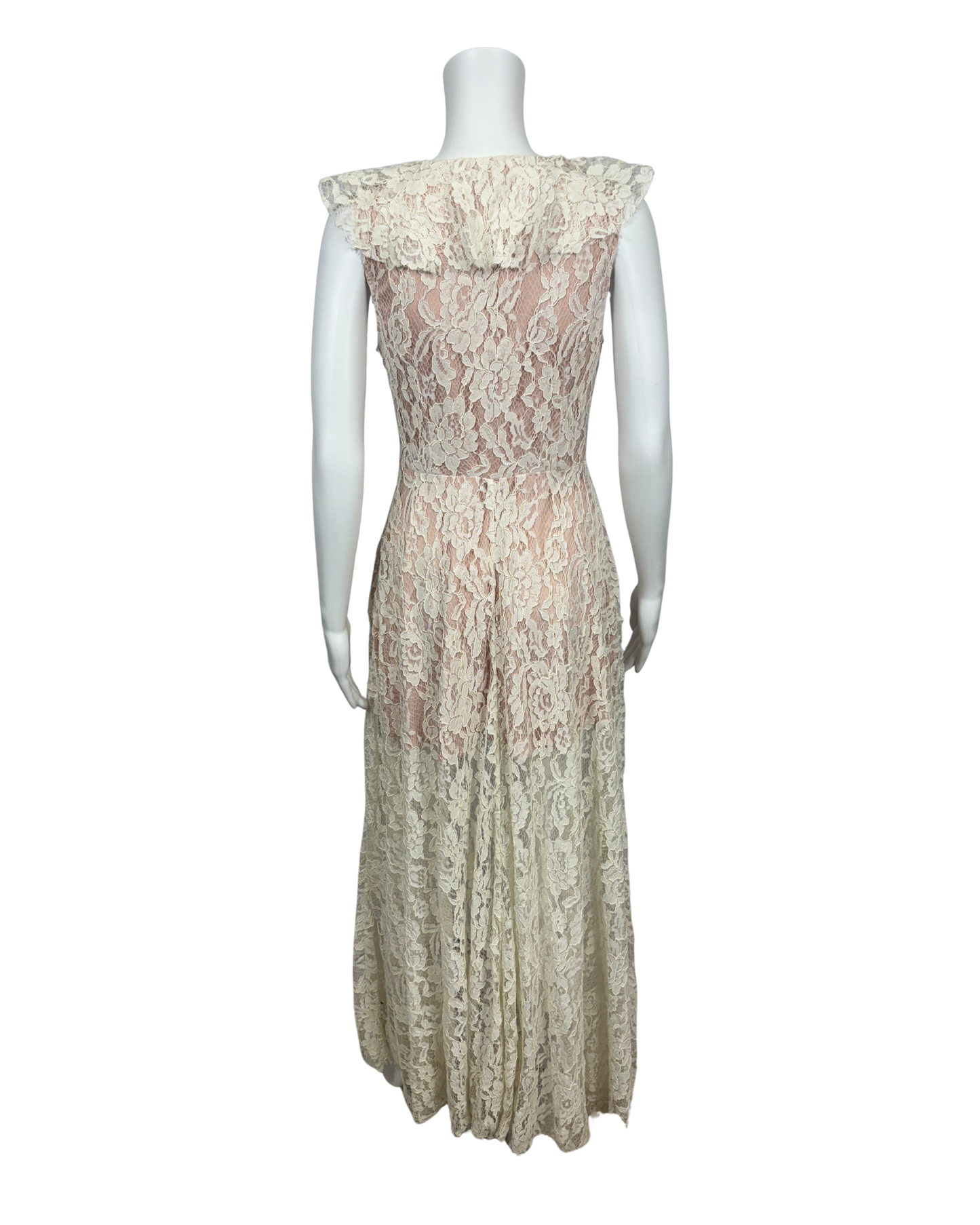 Ivory Lace Hi-Lo Lace Dress