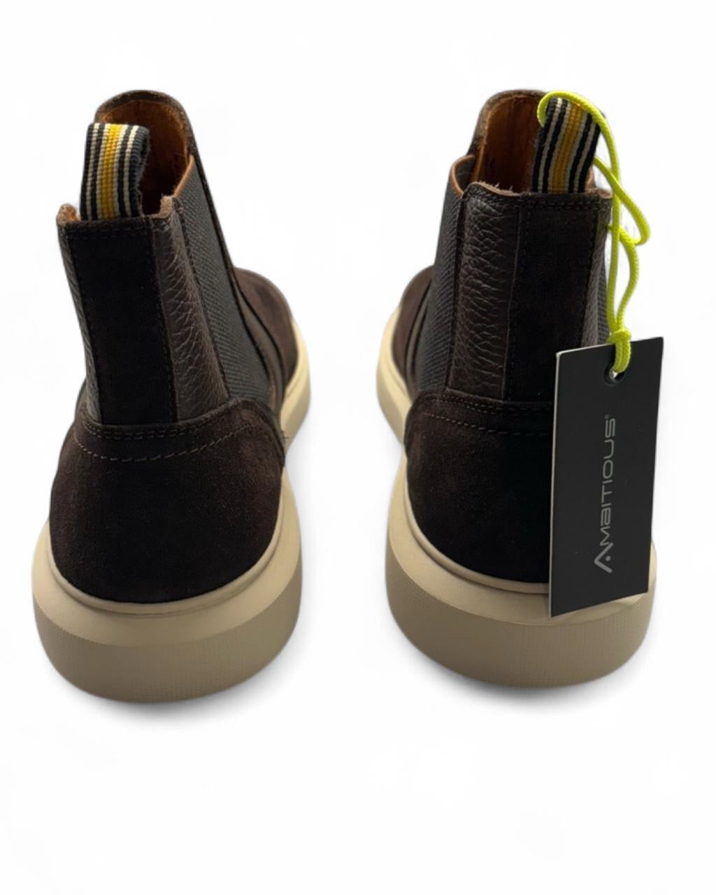 Brown Leather High Top Boots