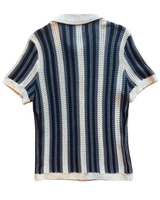 Stripe Button Through Sweater