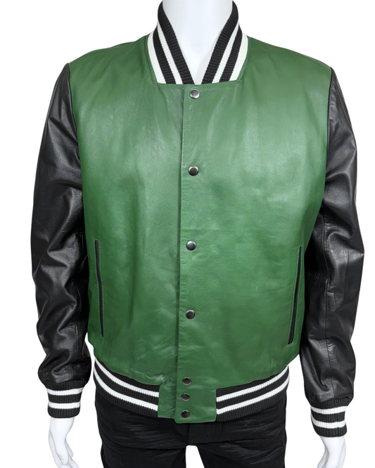 Westbay Varsity Leather Bomber Jacket