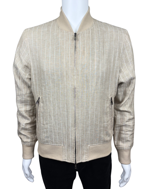 Italian Linen Varsity Jacket