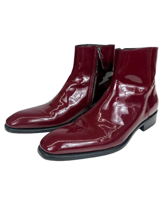 Patent Leather Ankle Boots