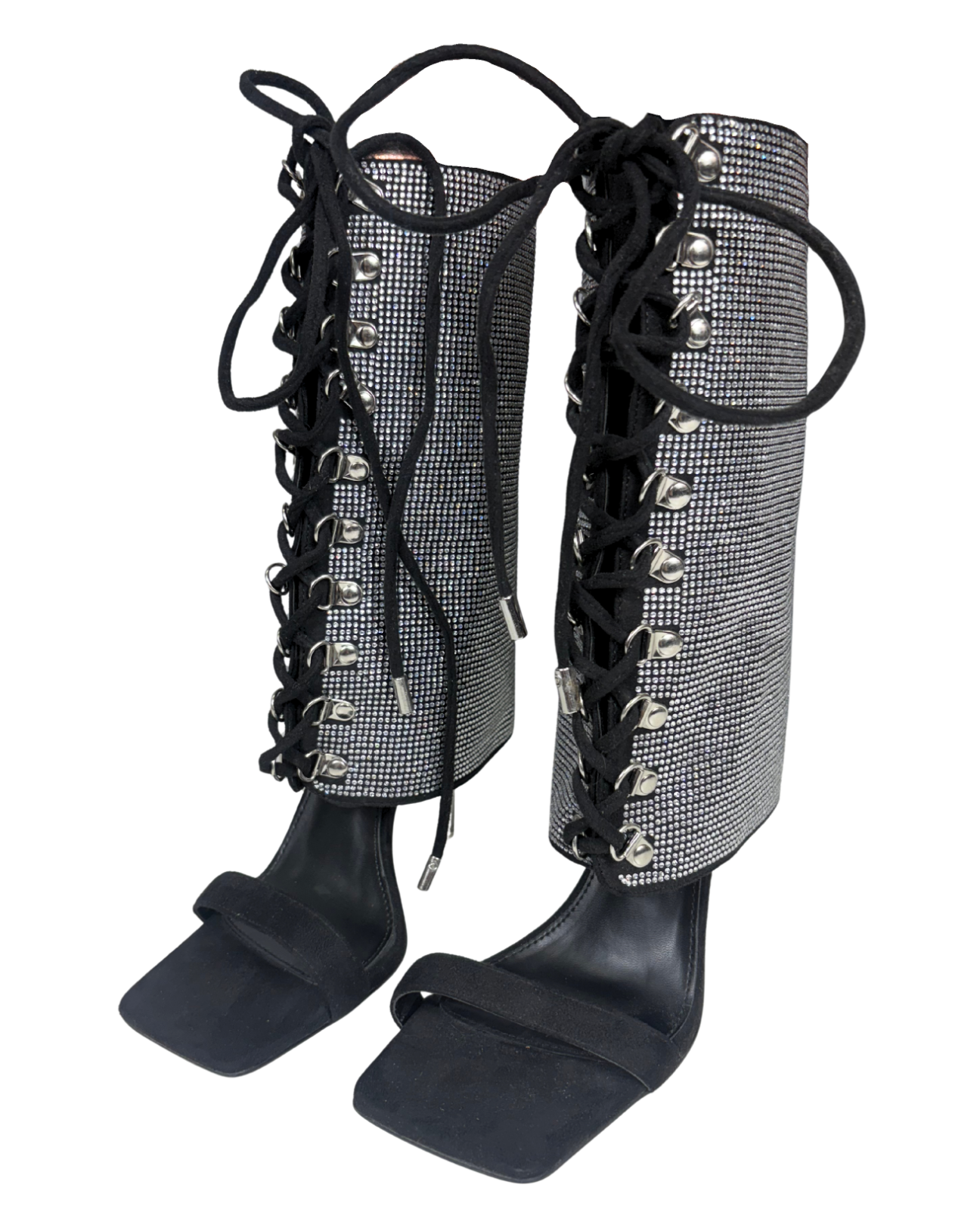Diamond Lace Up Heels