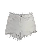 White Distressed Denim Shorts