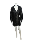 Black Faux Leather Moto Dress