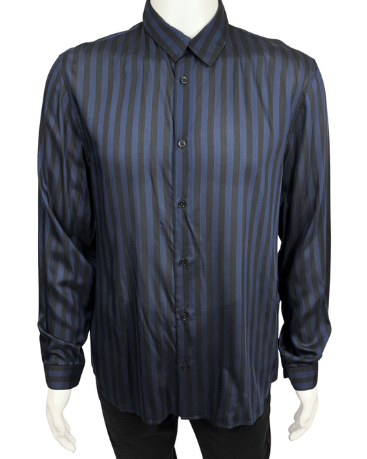 Stripped Blue Button Down Shirt