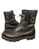 Brown Leather Biker Boots