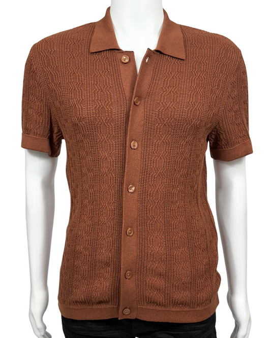 Short Sleeve Button Down Sweater
