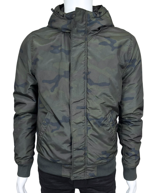 Green Camo Hooded Jacket
