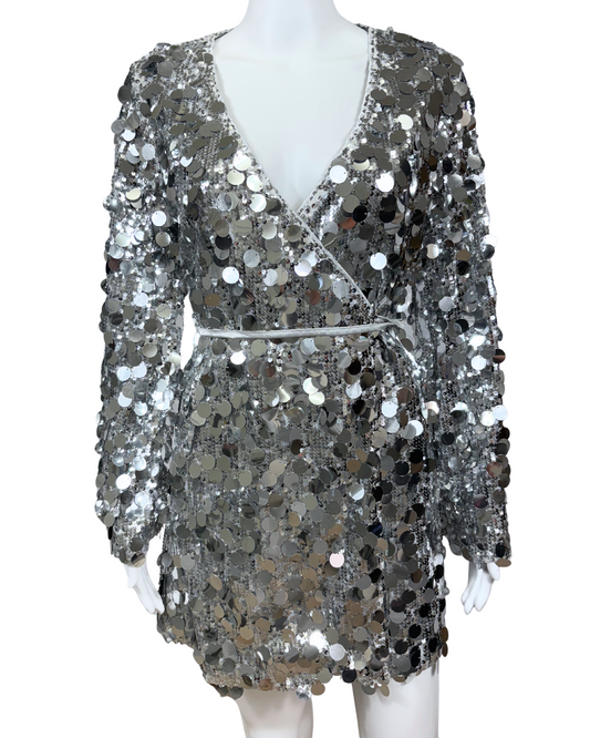 Silver Sequin Dress