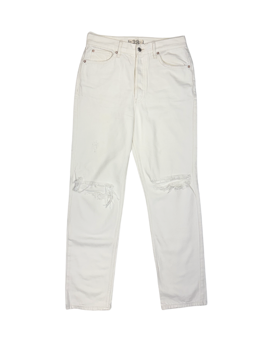 White Distressed Jeans
