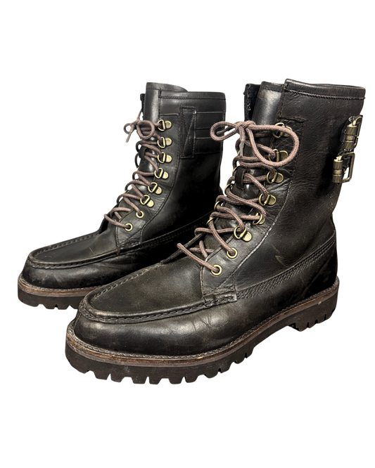 Brown Leather Biker Boots