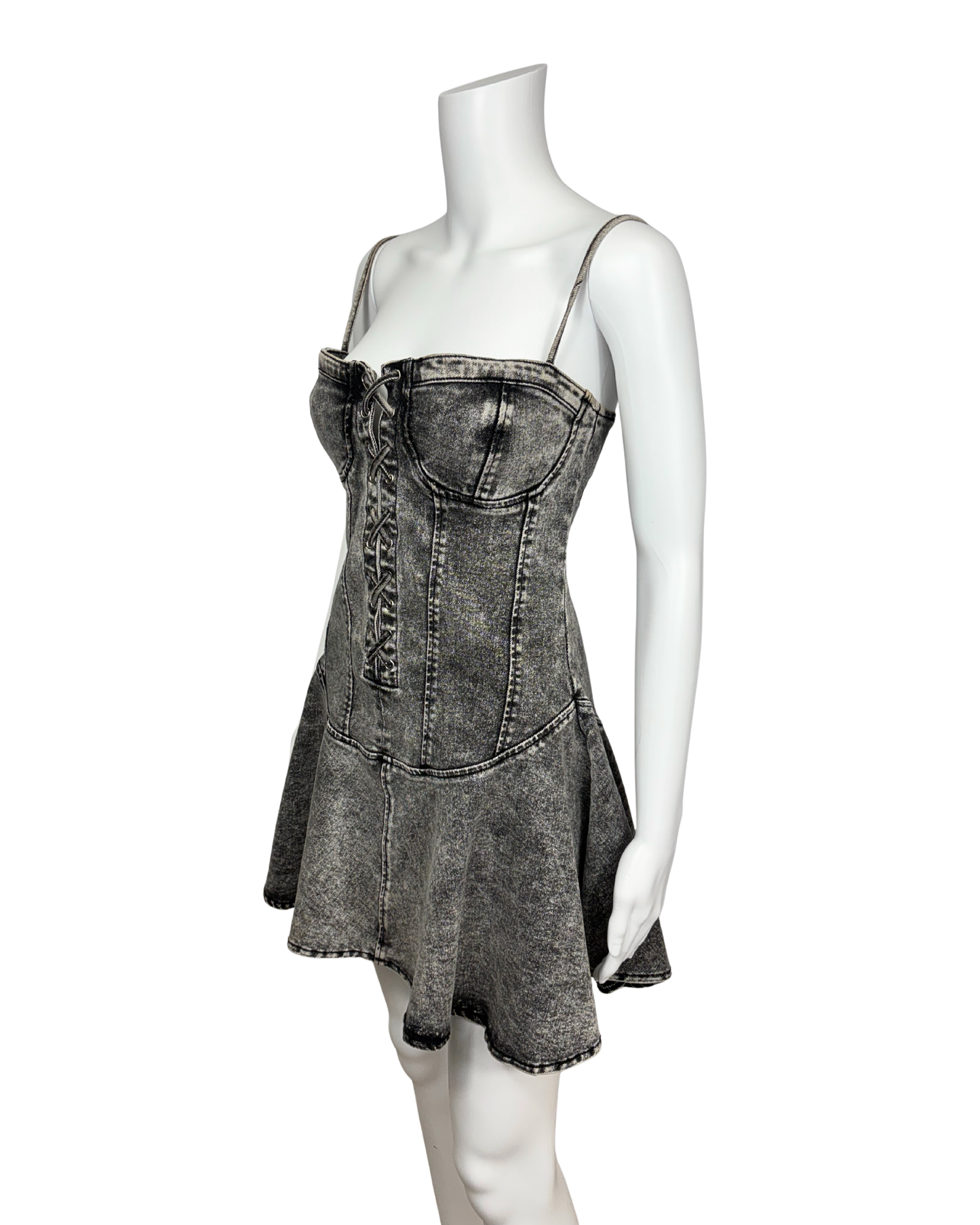 Acid Wash Denim Mini Dress