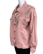 Pink Demin Fringe Jacket