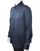 Stripped Blue Button Down Shirt