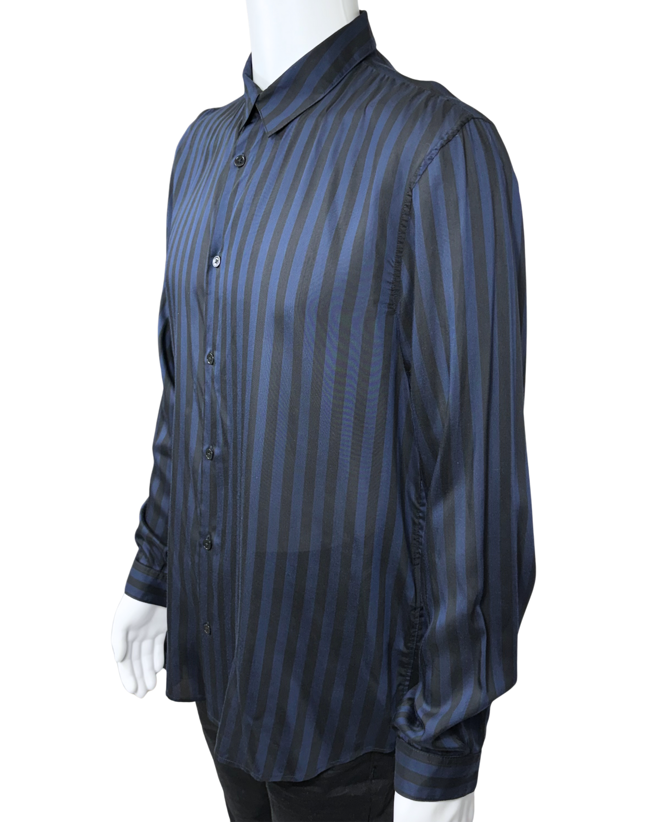Stripped Blue Button Down Shirt