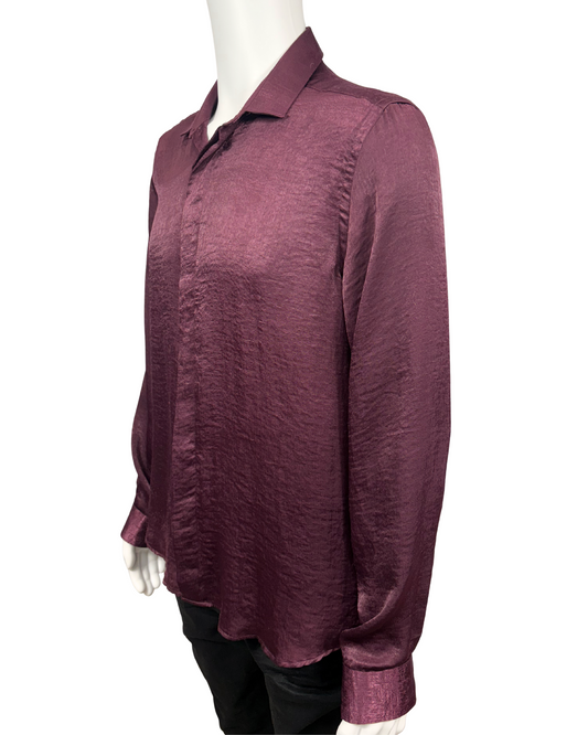 Satin Button Down Shirt