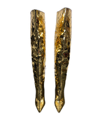 Shattered Gold Stiletto Boots