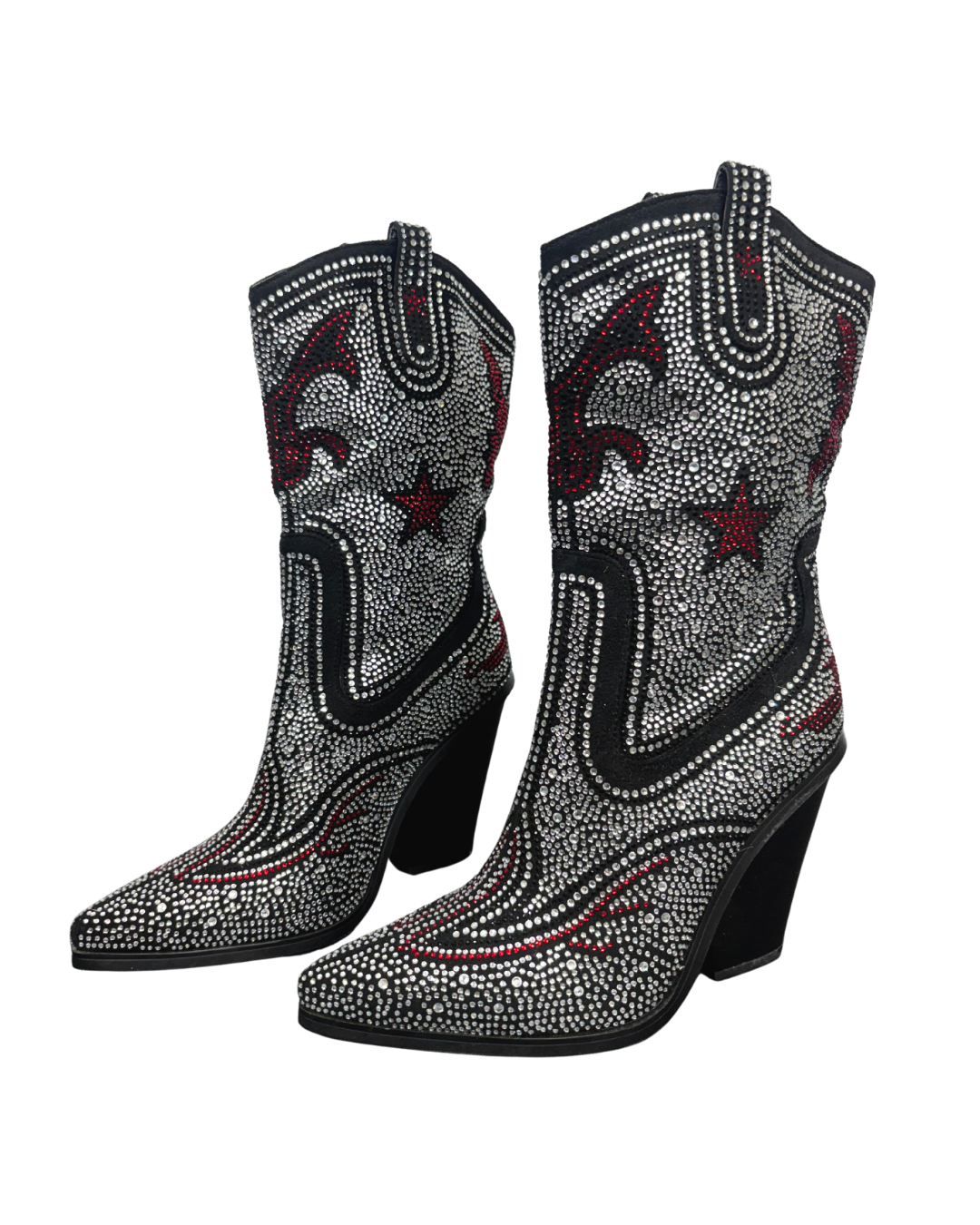 Rhinestone Catte Western Booties