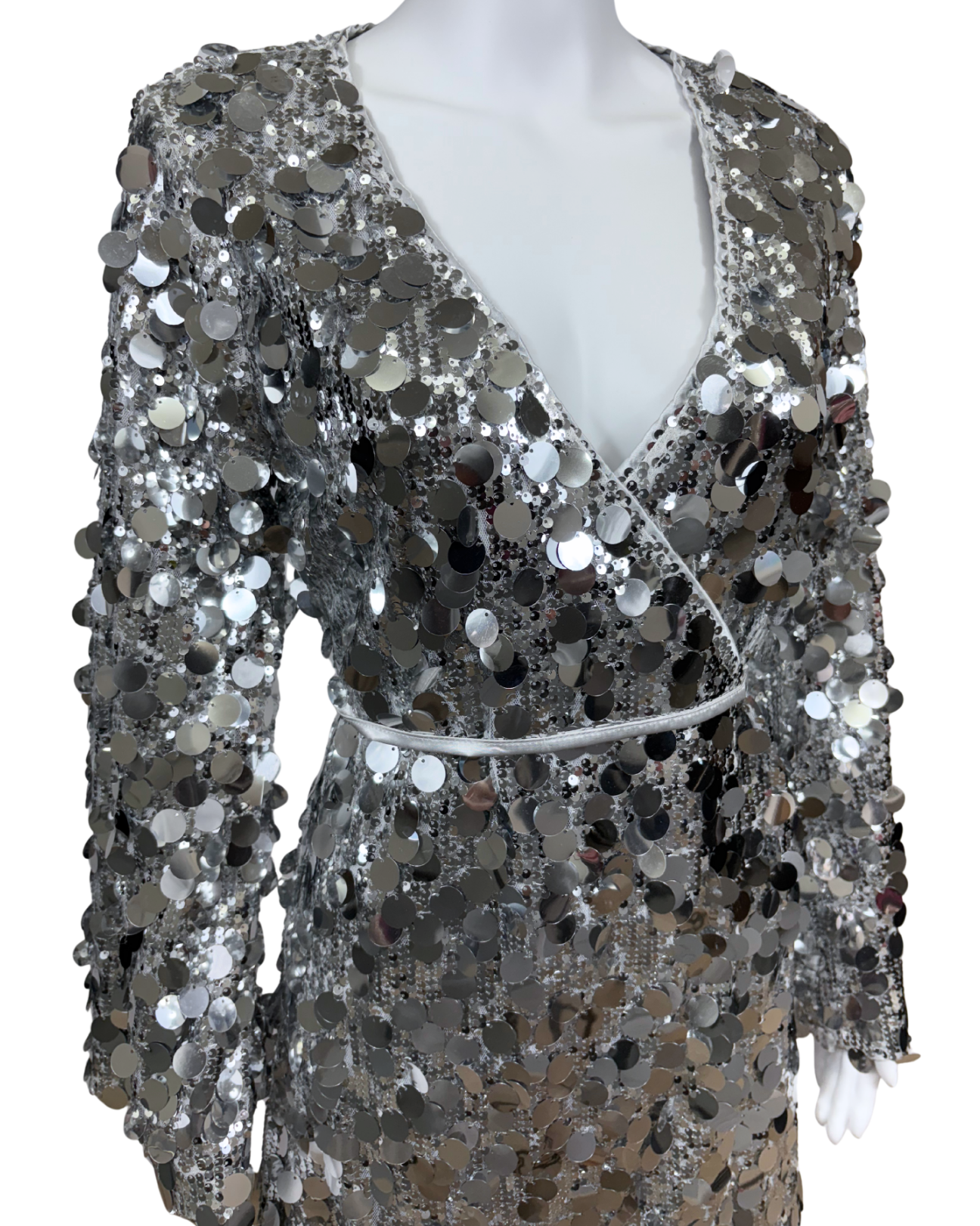 Silver Sequin Dress