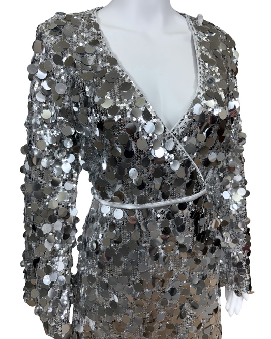 Silver Sequin Dress