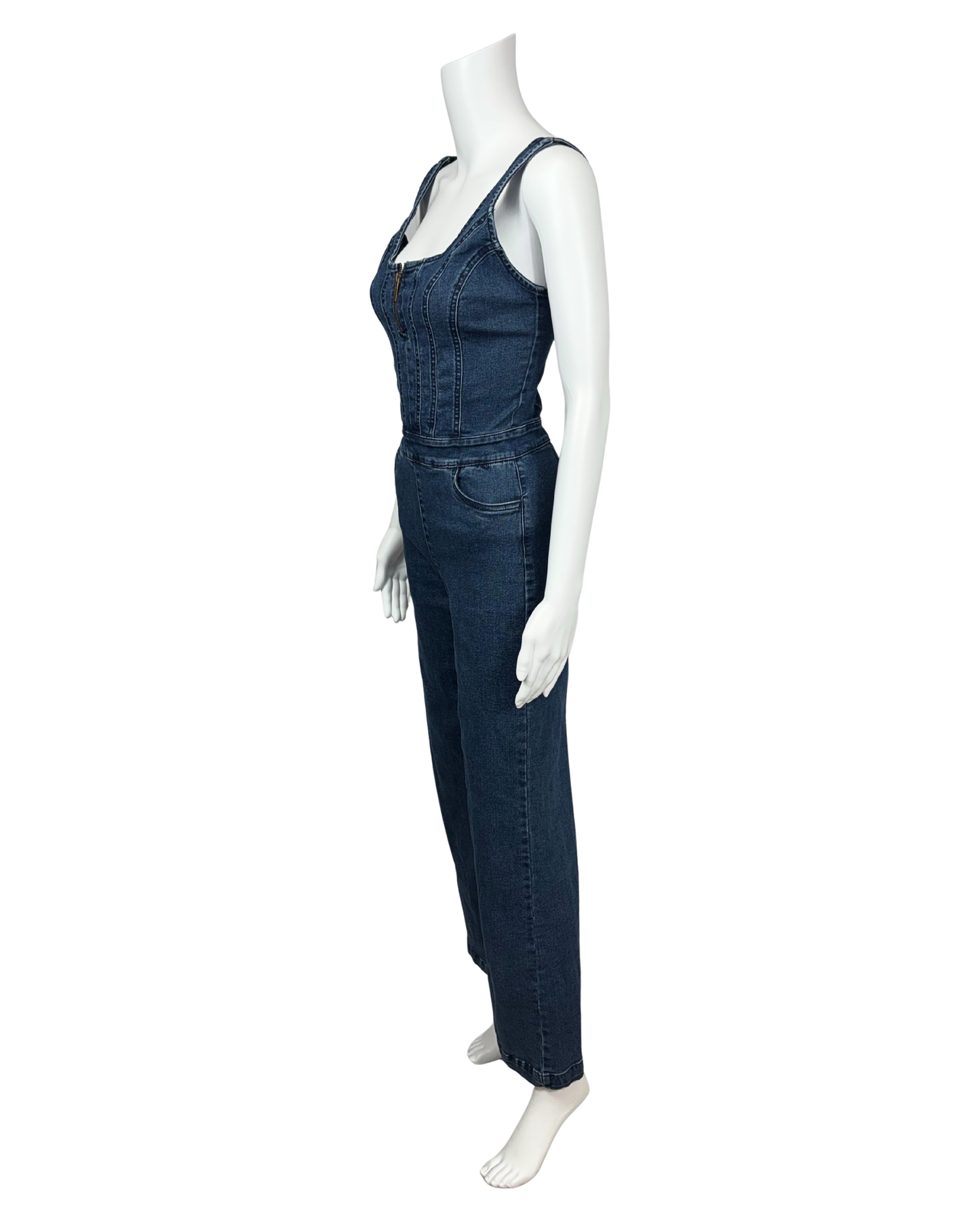 Denim Corset Jumpsuit