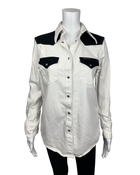 Black & White Western Denim Shirt