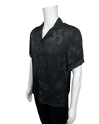 Black Tonal Leopard Print Short Sleeve