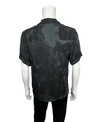 Black Tonal Leopard Print Short Sleeve