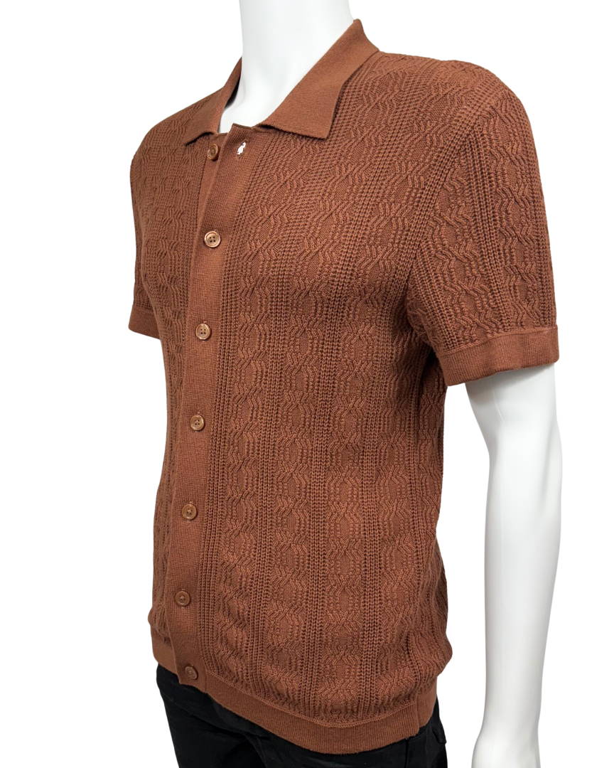 Short Sleeve Button Down Sweater
