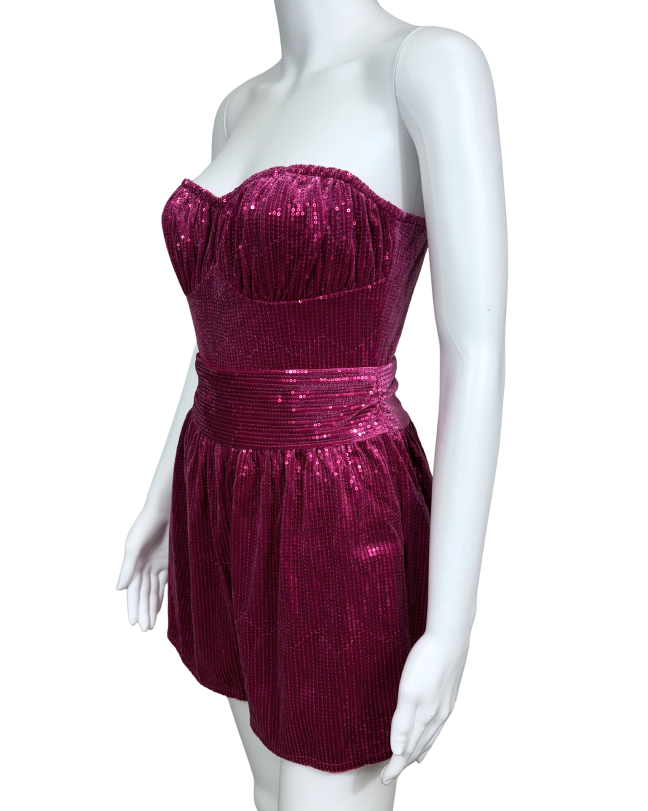 Pink Sequin Romper