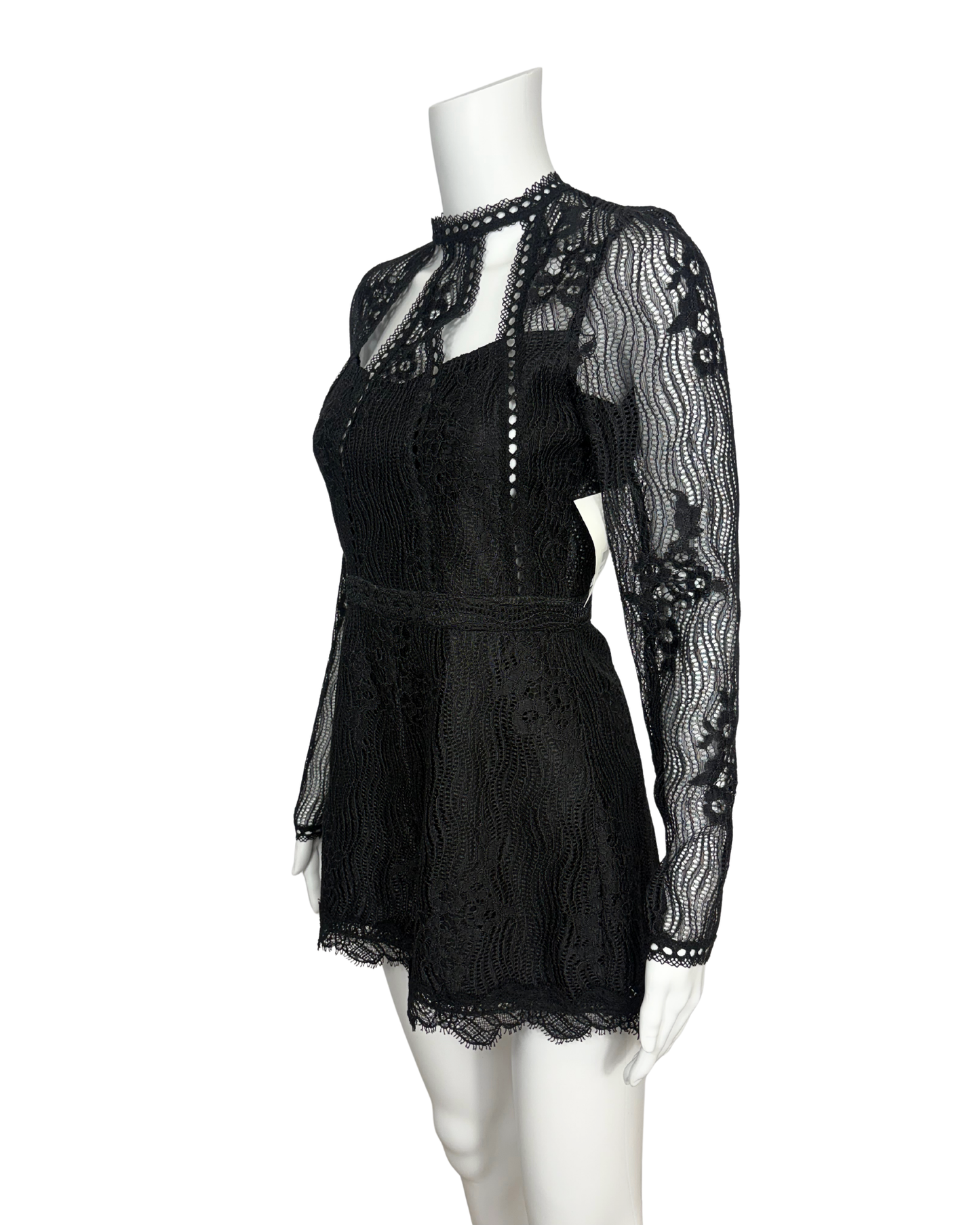 Annora Black Lace Romper
