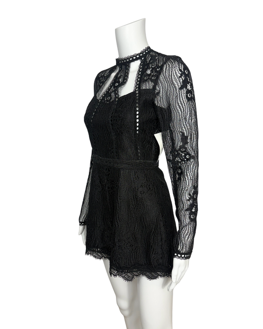 Annora Black Lace Romper