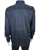 Stripped Blue Button Down Shirt