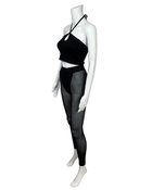 Crop Top & Sheer Mesh Leggings Set