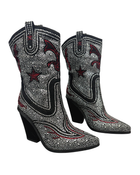 Rhinestone Catte Western Booties