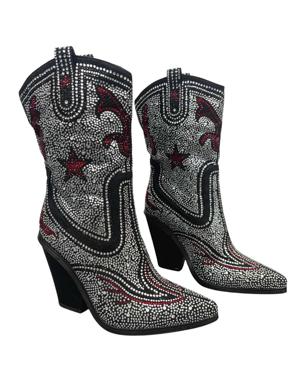 Rhinestone Catte Western Booties